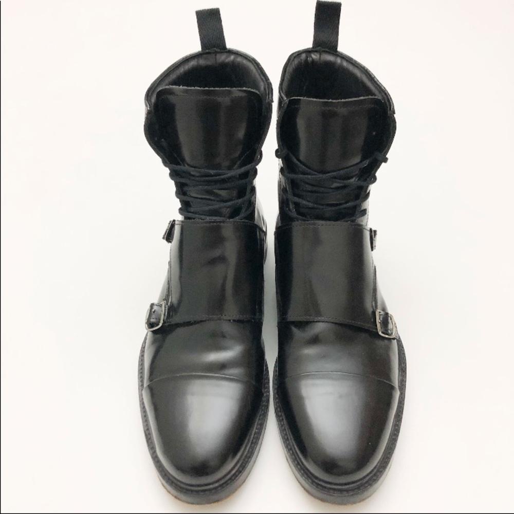 Black Monk Combat Boots